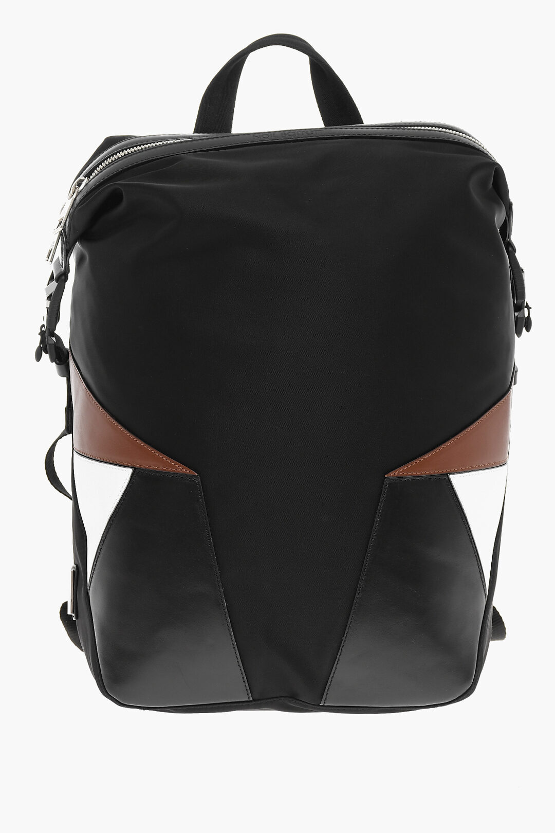 【土日限定クーポン配布中！】 NEIL BARRETT ニール バレット バックパック PBBO320D T9102 3302 メンズ NYLON AND LEATHER MODERNIST BACKPACK WITH CONTRAST APPLICATI 【関税 送料無料】【ラッピング無料】 dk