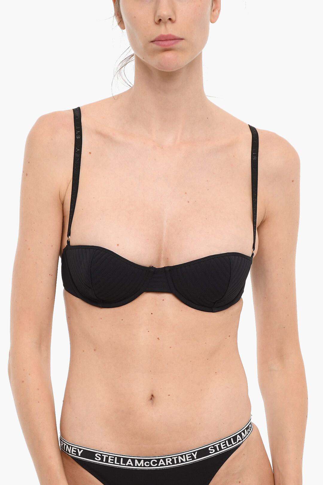 ステラマッカートニー インナー 下着 STELLA MCCARTNEY ステラ マッカートニー アンダーウェア S7BY31530 0 001 レディース BALCONETTE BRA WITH GOLDEN DETAILS 【関税・送料無料】【ラッピング無料】 dk