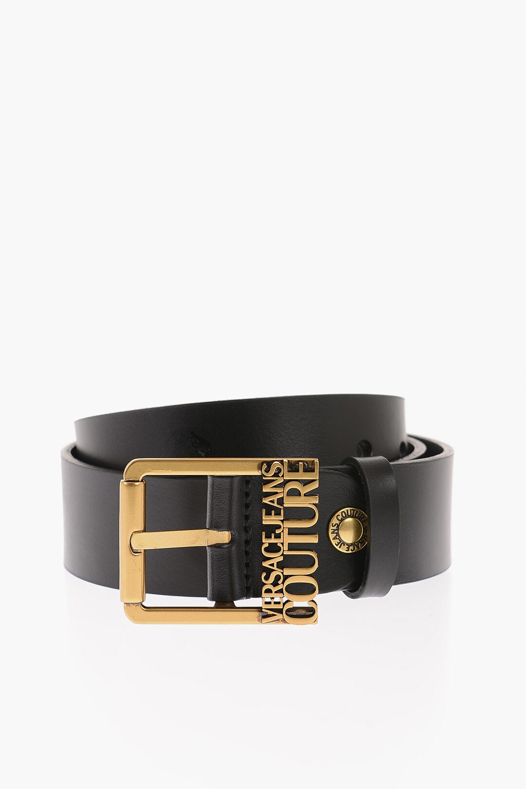 VERSACE ヴェルサーチ ベルト 74YA6F13 ZP228 PK3 メンズ JEANS COUTURE LEATHER BELT WITH GOLDEN BUCKLE 40MM 【関税・送料無料】【ラッピング無料】 dk