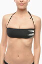 カール ラガーフェルド KARL LAGERFELD 水着 スイムウェア レディース Swimwear BANDEAU BIKINI TOP WITH PRINTED CONTRASTING LOGO KL22WTP12 BLACK 関税 送料無料 ラッピング無料 2020SS dk