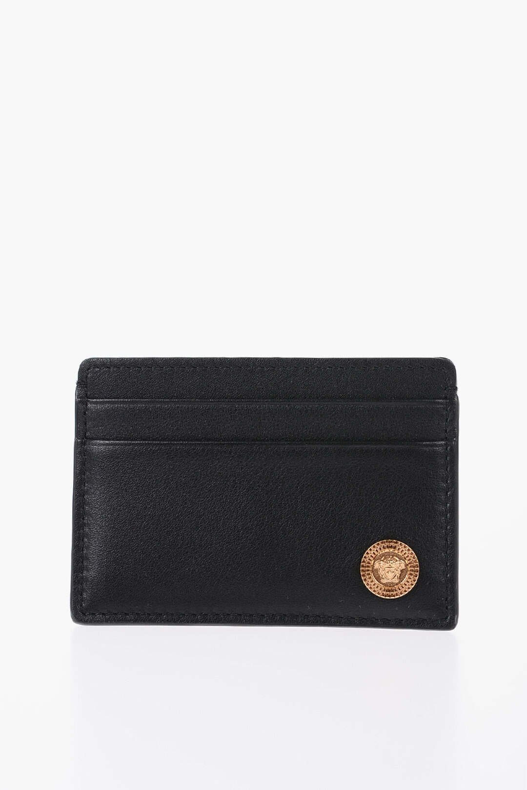 ヴェルサーチェ 財布（メンズ） VERSACE ヴェルサーチ 財布 DPN2467 1A03190 1B00V メンズ LEATHER CARD HOLDER WITH GOLDEN DETAIL 【関税・送料無料】【ラッピング無料】 dk