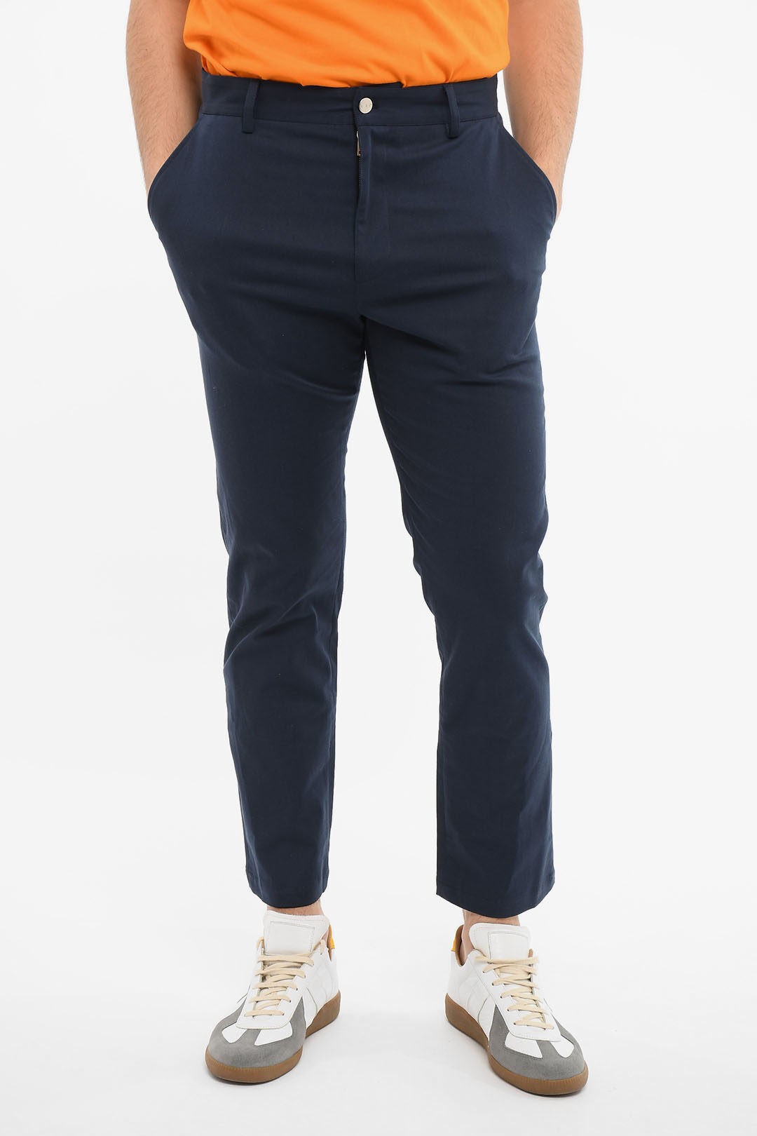 【土日限定クーポン配布中！】 IRO イロ パンツ MM23LOPA 0 NAVY メンズ LOPA CHINO TROUSERS WITH JETTED POCKETS 【関税・送料無料】【ラッピング無料】 dk