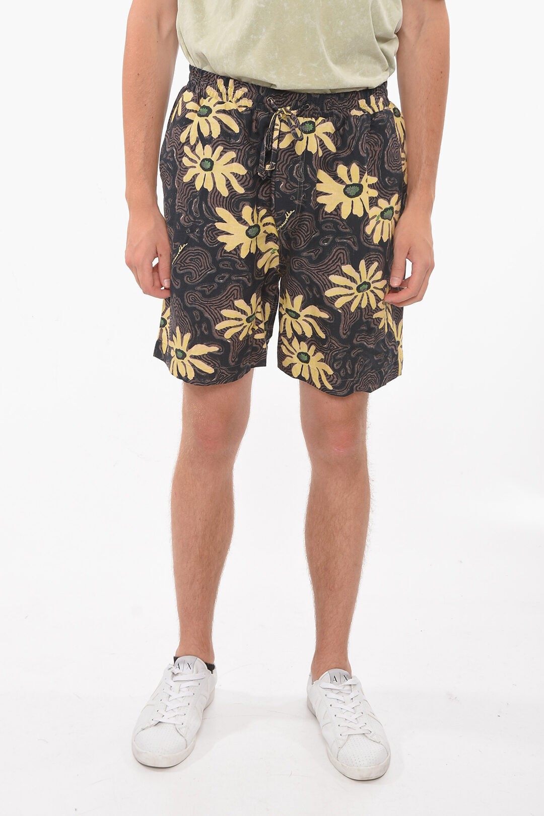 NANUSHKA ʥ̡奫 ѥ NM22RSST00199 0 ARTE POVERA FLORAL BLACK  LINEN DOXXI SHORTS WITH FLORAL MOTIF ڴǡ̵ۡڥåԥ̵ dk