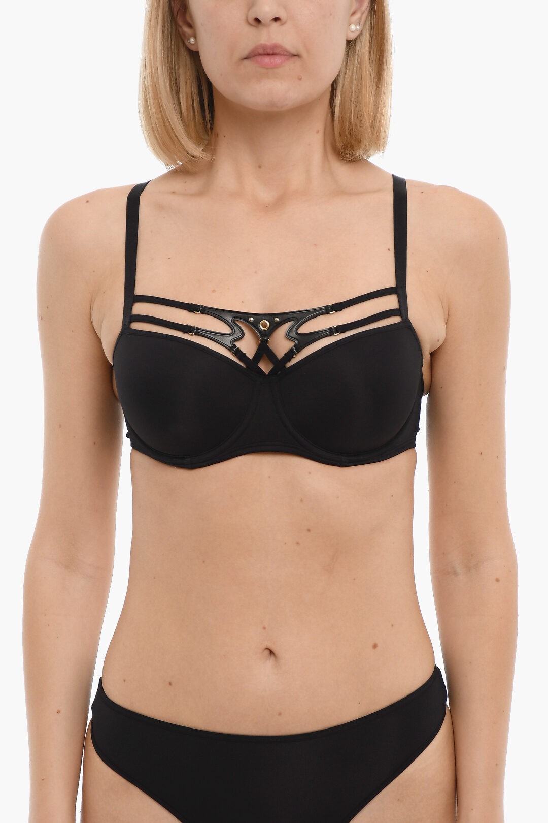 【土日限定クーポン配布中！】 MARLIES DEKKERS マルリース・デッカー アンダーウェア 35590 0 BLACK レディース SOLID COLOR BRA WITH CUT-OUT DETAILS 【関税・送料無料】【ラッピング無料】 dk