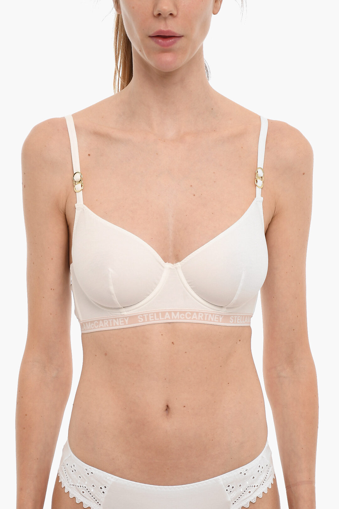 ステラマッカートニー インナー 下着 STELLA MCCARTNEY ステラ マッカートニー アンダーウェア S6R240780 0 101 レディース BALCONY BRA WITH LOGOED BAND 【関税・送料無料】【ラッピング無料】 dk