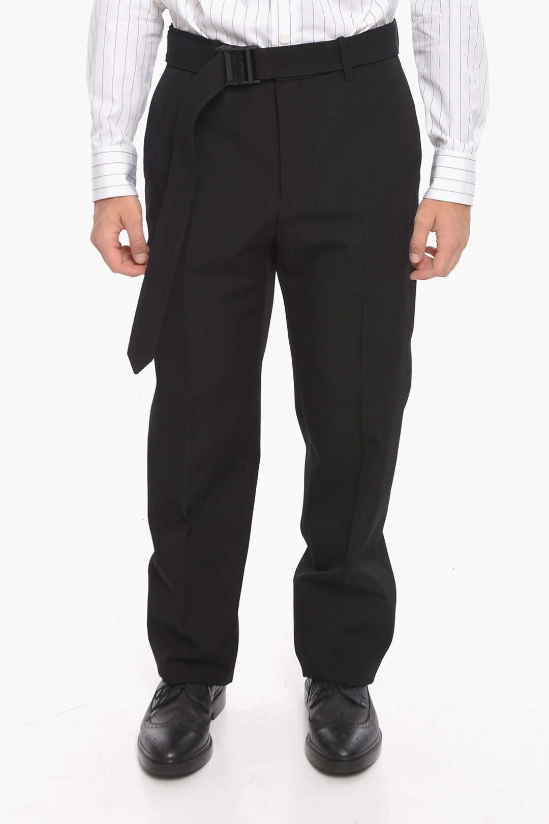 楽天BRANDSHOP・クラージュ楽天市場店オフホワイト OFF WHITE ズボン パンツ メンズ Trousers SEASONAL BELTED BUCKLE DRY WOOL PANTS OMCA214F22FAB0021000 関税 送料無料 ラッピング無料 2020AW dk