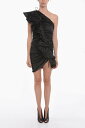 ボッテガ ヴェネタ BOTTEGA VENETA ワンピース ドレス レディース Dresses SATIN RUFFLED DRESS WITH ONE-SHOULDER 701719 V1XW0 1000 関税 送料無料 ラッピング無料 2020AW dk