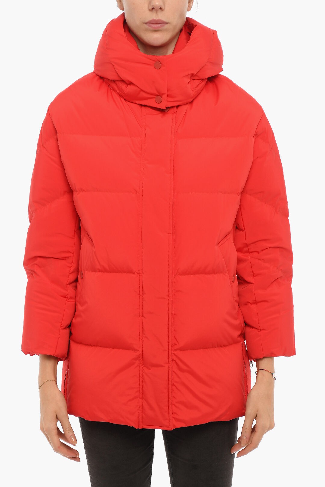 ウールリッチ アウター レディース WOOLRICH ウールリッチ ジャケット COWWCPS2599 PD40 565 レディース SOLID COLOR AURORA DOWN JACKET WITH SNAP BUTTONS AND REMOVAB 【関税・送料無料】【ラッピング無料】 dk