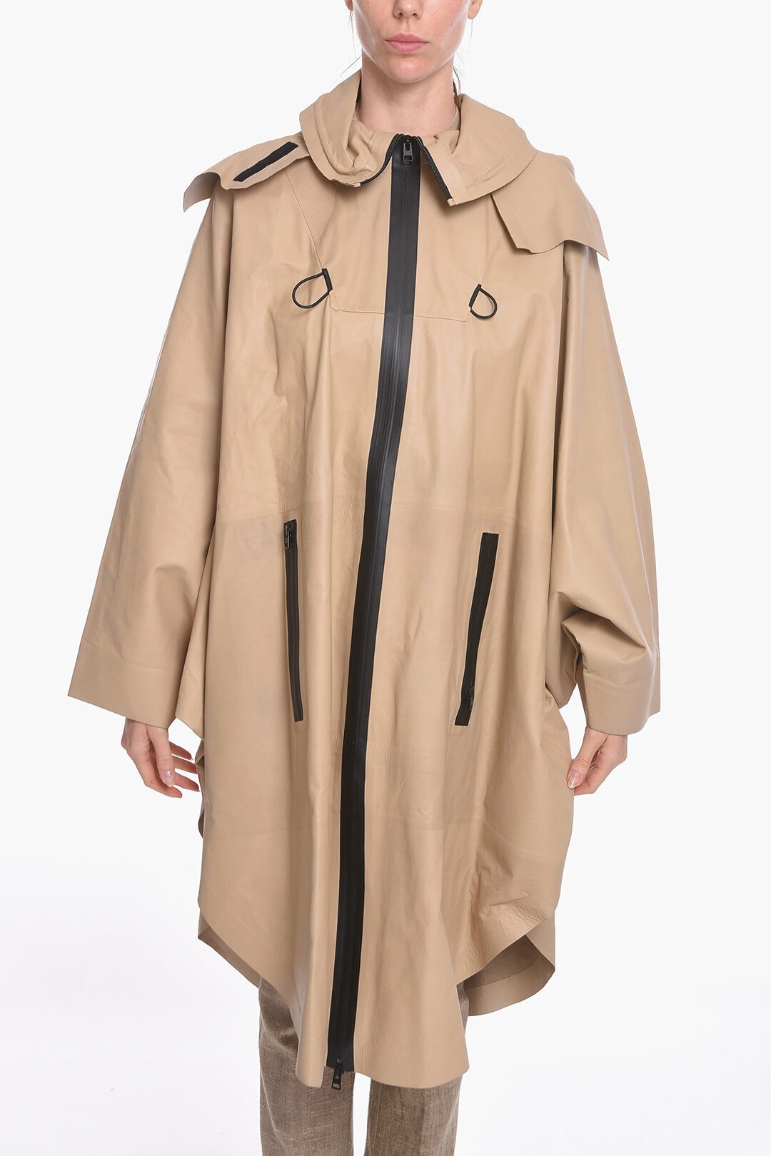 BOTTEGA VENETA ボッテガ ヴェネタ ジャケット 608826VKLP09733 レディース BAT-WING SLEEVD LEATHER RAINCOAT 【関税・送料無料】【ラッピング無料】 dkのサムネイル