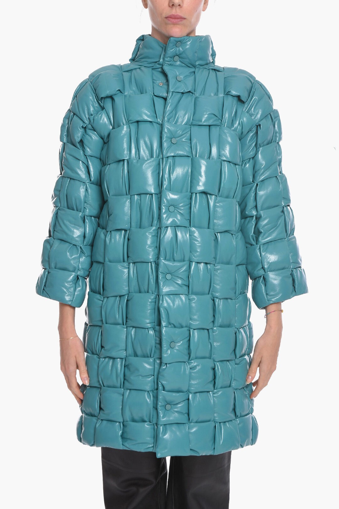 BOTTEGA VENETA ボッテガ ヴェネタ コート 633940VKLC03606 レディース QUILTED INTRECCIO LEATHER COAT 【関税・送料無料】【ラッピング無料】 dk