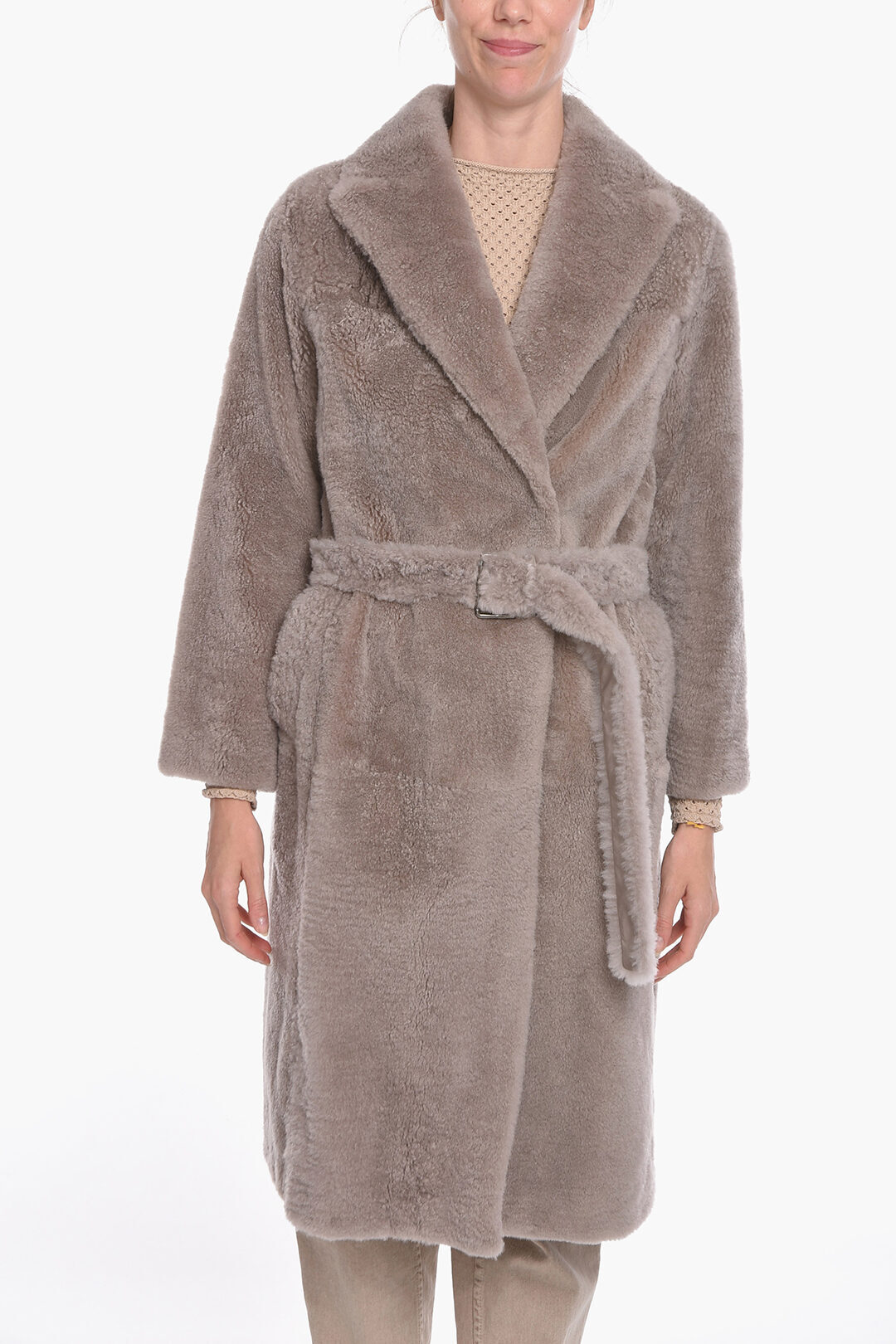 BRUNELLO CUCINELLI ブルネロクチネリ コート MPMWE9397.C6306 レディース CASHMERE GOAT FUR DOUBLE-B..