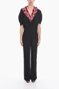 【15,000円以上1,000円OFF!!】 PRADA プラダ パンツ P298ETS212 1ZP1 F004P レディース SHORT-SLEEVED JUMPSUIT WITH JACQUARD V-NECK 【関税・送料無料】【ラッピング無料】 dk