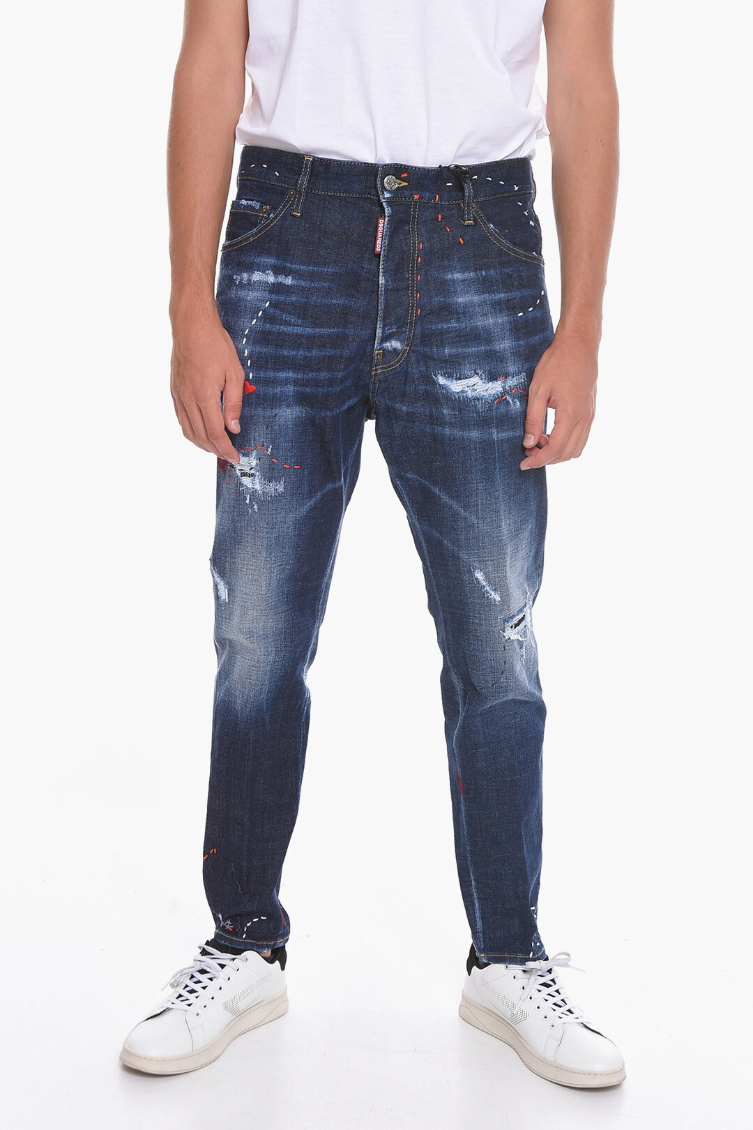 DSQUARED2 ディースクエアード デニム S74LB1151 S30664 470 メンズ RELAX LONG CROTCH DISTRESSED DENIMS WITH TAPERED-FIT 【関税・送料無料】【ラッピング無料】 dk