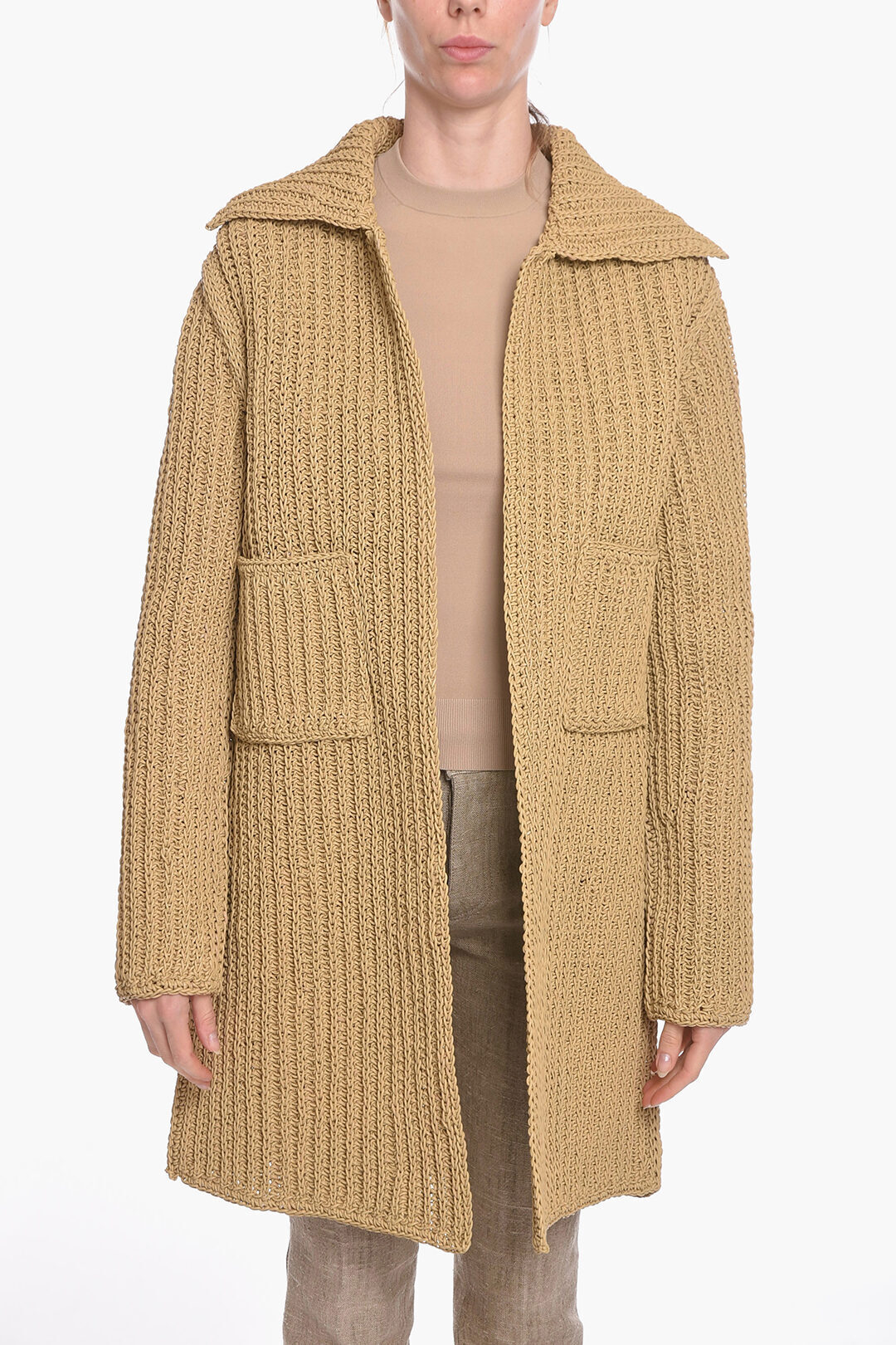 BOTTEGA VENETA ܥåƥ ͥ  655938V0SA09483 ǥ SALON 01 HAND-KNITTED LEATHER COAT ڴǡ̵ۡڥåԥ̵ dk