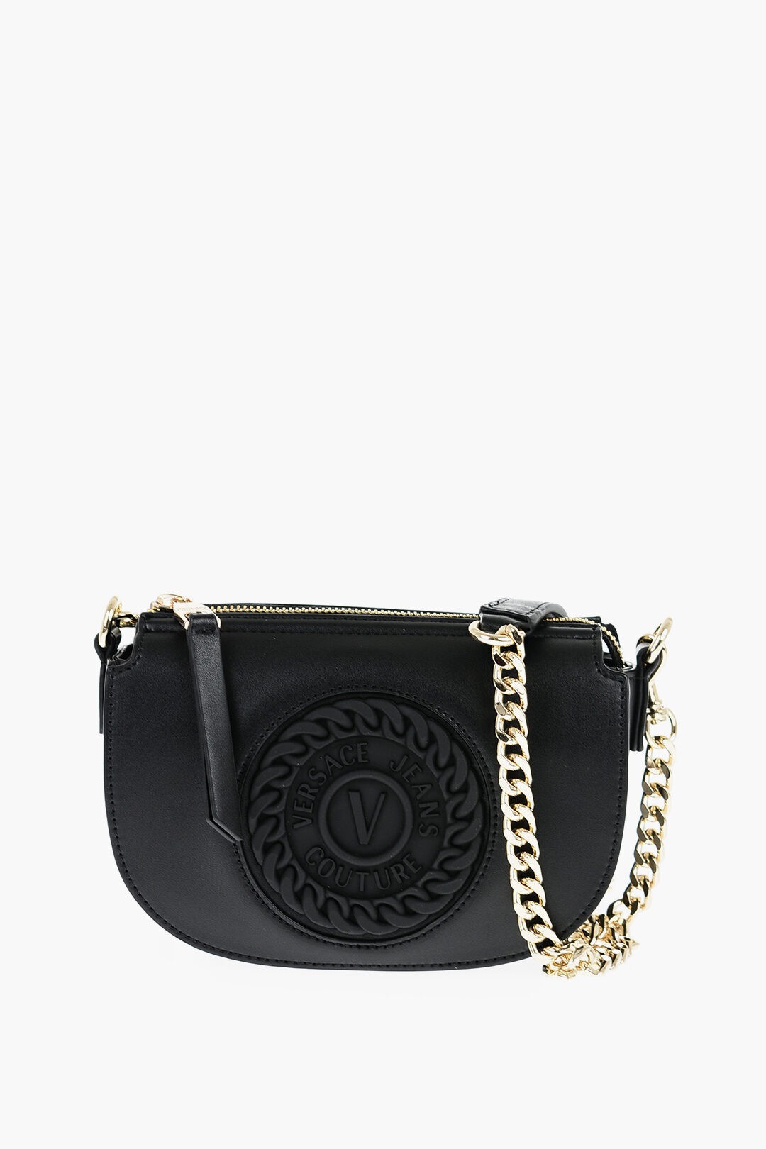 VERSACE ヴェルサーチ バッグ 75VA4BV1 ZS412 899 レディース JEANS COUTURE FAUX LEATHER CROSSBODY BAG WITH EMBOSSED LOGO 【関税・送料無料】【ラッピング無料】 dk