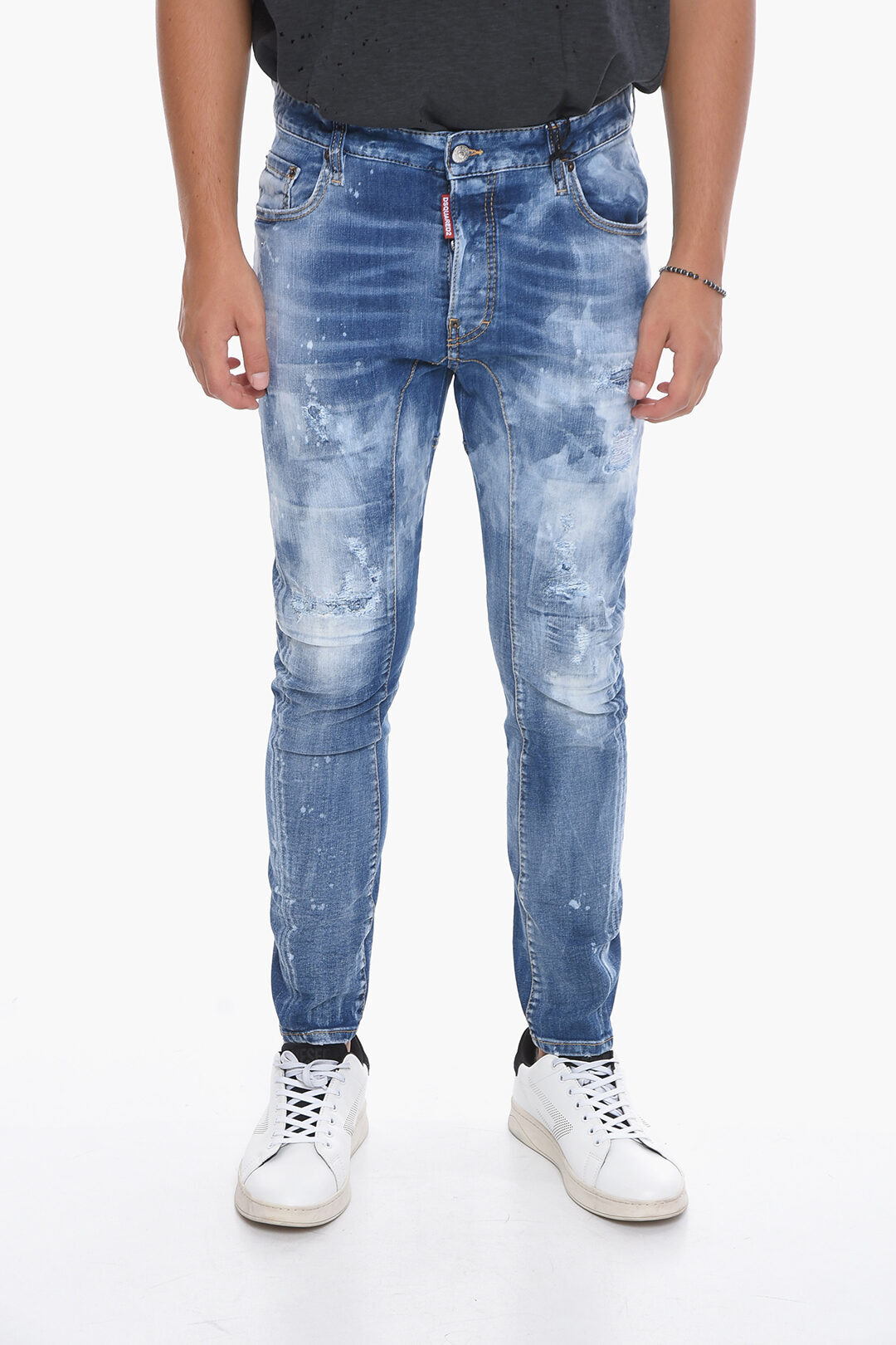 DSQUARED2 ディースクエアード デニム S74LB1179 S30789 470 メンズ TAPERED FIT DISTRESSED EFFECT TIDY BIKER JEANS 【関税・送料無料】【ラッピング無料】 dk