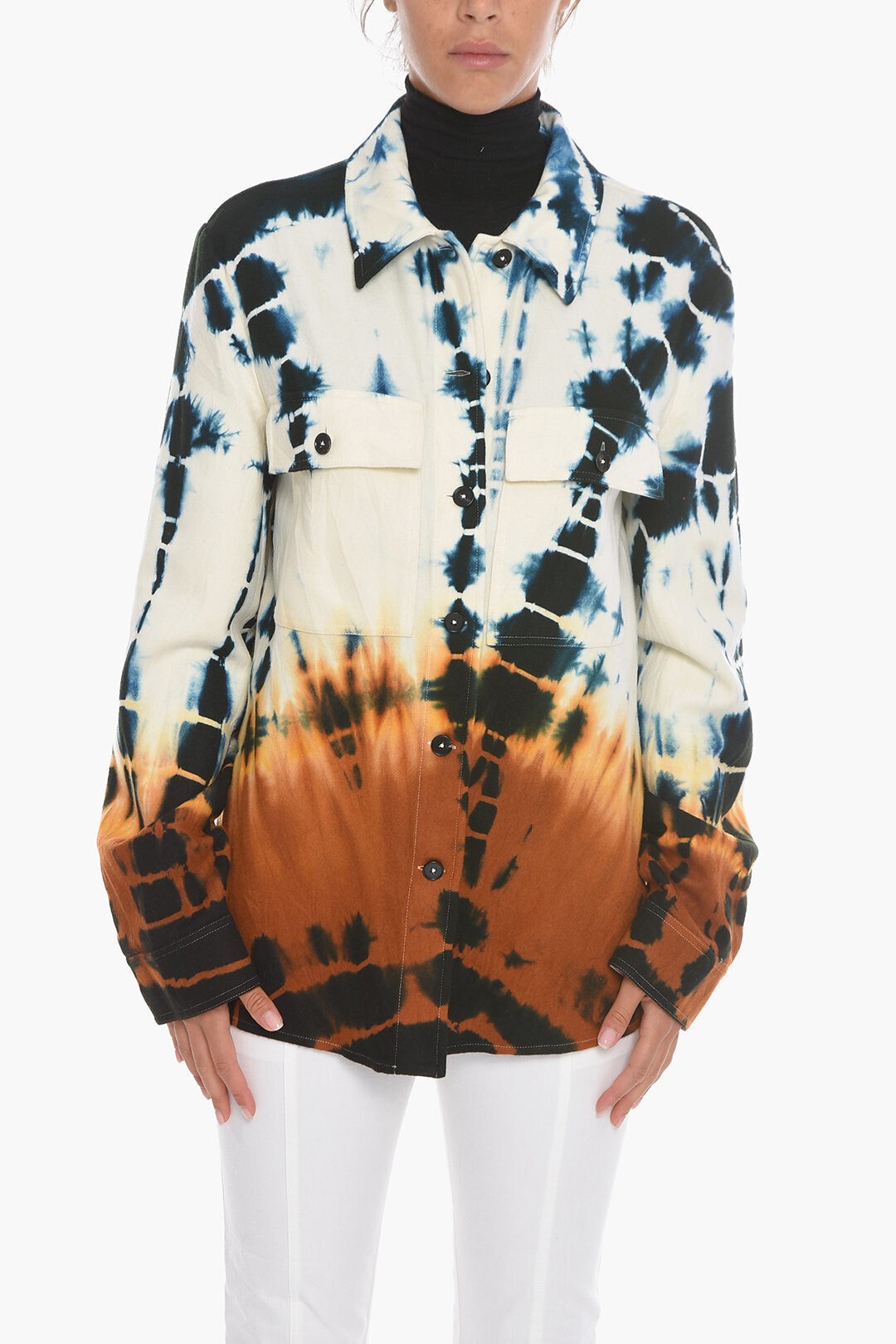 JIL SANDER ジルサンダー シャツ J40DL0002JTN018 284 レディース WOOL SHIRT WITH ABSTRACT PATTERN 【関税・送料無料】【ラッピング無料】 dkのサムネイル