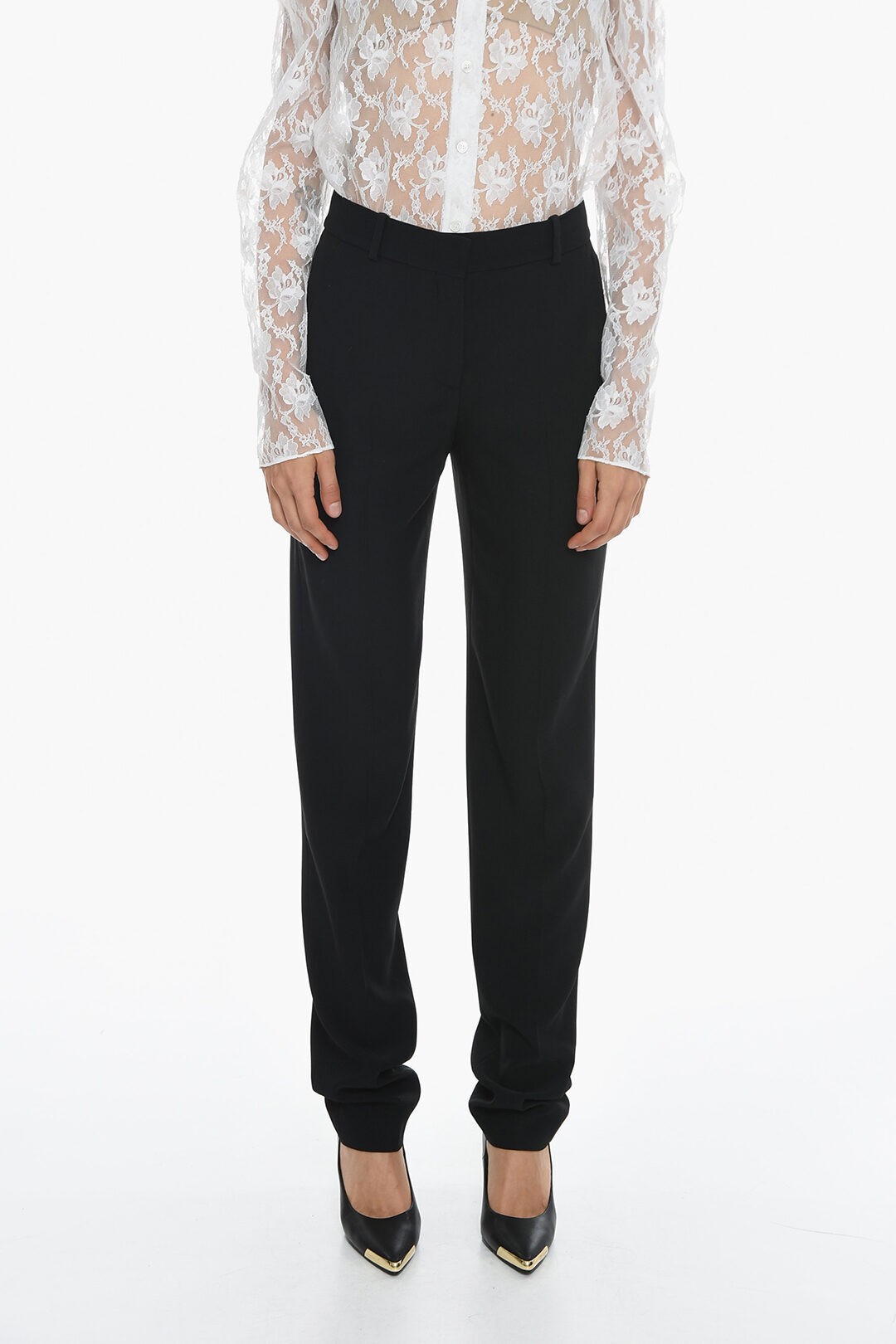 ALEXANDER MCQUEEN 쥭 ޥå ѥ 705542QEAAA1000 ǥ VISCOSE-BLEND TAILORED PANTS ڴǡ̵ۡڥåԥ̵ dk