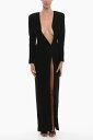 モノ MONOT ワンピース ドレス レディース Dresses LONG SLEEVED MAXI DRESS WITH DEEP NECKLINE PF22-801PL BLK 関税 送料無料 ラッピング無料 2020AW dk