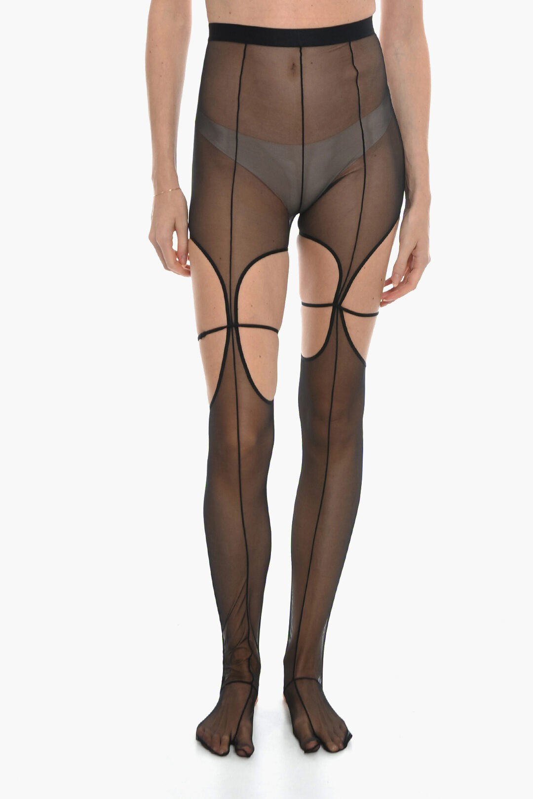 0դݥ4ܡ NENSI DOJAKA ͥ󥷥ɥ祫  NDAW22-ACC075 0 BLACK ǥ CUT OUT DETAILS SHEER TIGHTS ڴǡ̵ۡڥåԥ̵ dk