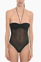 y15,000~ȏゲw1,000~OFFIz OSEREE IX[ A_[EFA OTY421 0 BLACK fB[X SEE-THROUGH STRAPLESS BODYSUIT WITH UNDERWIRED CUPS y֐ŁEzybsOz dk