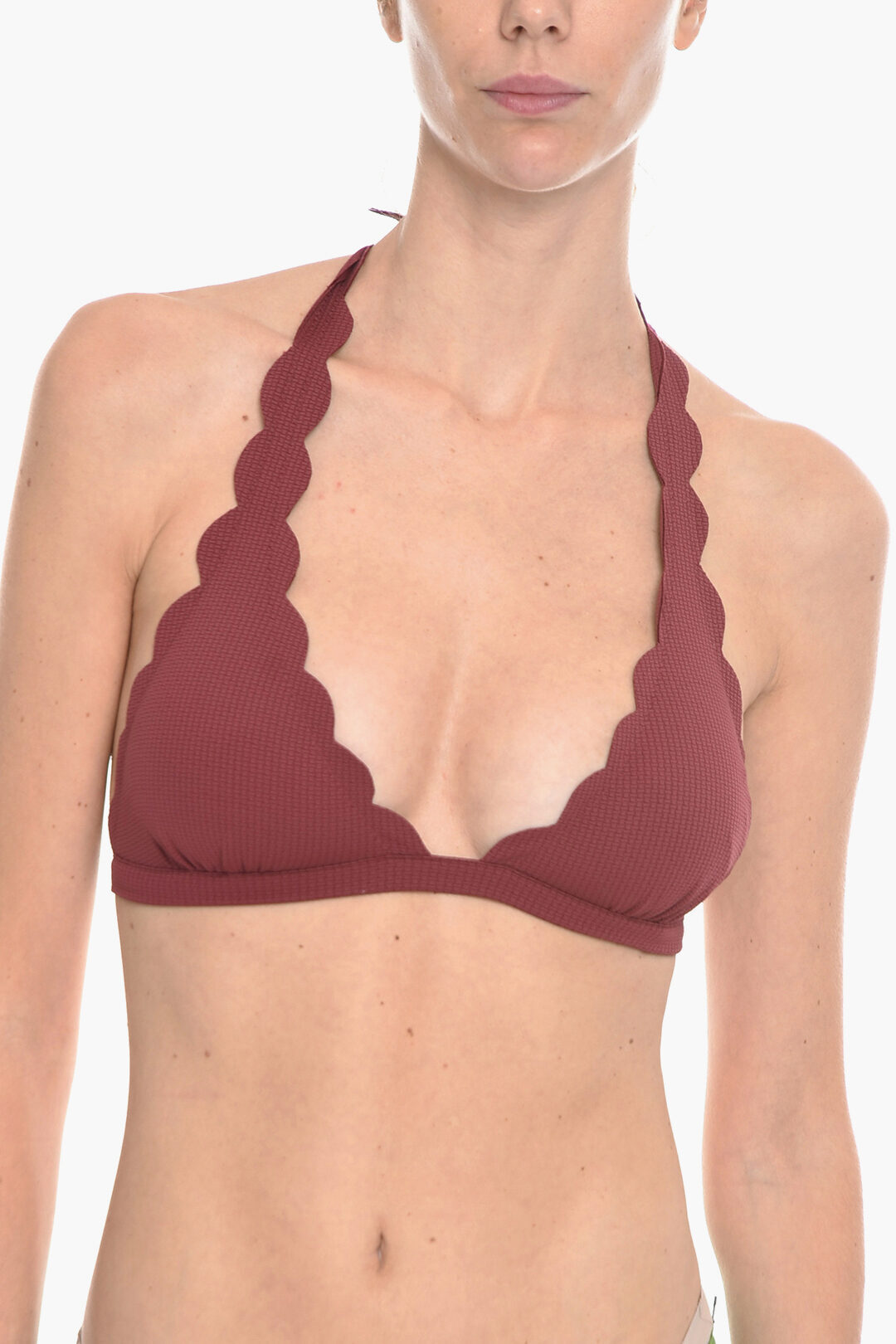 【土日限定クーポン配布中！】 MARYSIA マリシア スイムウェア ST070 0 BEET BEET レディース SCALLOPED EDGES SPRING TRIANGLE BIKINI TOP 【関税・送料無料】【ラッピング無料】 dk