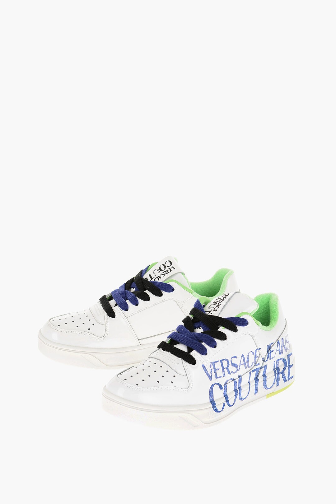VERSACE ヴェルサーチ スニーカー 74YA3SJ5 ZP224 PV5 メンズ JEANS COUTURE PATENT LEATHER STARLIGHT SNEAKERS WITH PRINTED 【関税・送料無料】【ラッピング無料】 dk