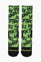 【15,000円以上1,000円OFF!!】 SCRIMMAGE スクリメージ アンダーウェア ANGRY BALL GREEN メンズ TWO-TONE ALL-OVER PRINTED ANGRY BALL LONG SOCKS 【関税・送料無料】【ラッピング無料】 dk