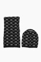 【15,000円以上1,000円OFF!!】 ARMANI アルマーニ 帽子 407518 2F481 00035 ボーイズ EMPORIO VIRGIN WOOL BEANIE AND SCARF SET WITH ALL-OVER LOGO 【関税・送料無料】【ラッピング無料】 dk