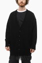 VALENTINO バレンチノ ニットウェア 1V0KA02D8VA 0NO メンズ PINK PP CASHMERE BLEND CARDIGAN WITH OSTRICH FEATHERS BOTTOM 【関税・送料無料】【ラッピング無料】 dk