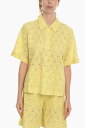 サムソ サムソ SAMSOE&SAMSOE シャツ レディース Shirts LACE KAREN OVERSIZED SHIRT WITH SHORTS SLEEVE F22200150 0 GOLDEN MIST 関税 送料無料 ラッピング無料 2020AW dk