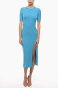 サムソ サムソ SAMSOE&SAMSOE ワンピース ドレス レディース Dresses SHORTS SLEEVE HILDE BODYCON MAXI DRESS WITH SLIT FRONTAL F22200012 0 AQUA SPACE DYE 関税 送料無料 ラッピング無料 2020AW dk