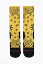  SCRIMMAGE スクリメージ アンダーウェア NO DEFEAT YELLOW メンズ PATTERNED BANDANA LONG SOCKS  dk