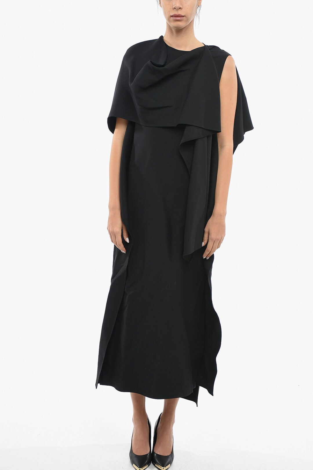 Х VALENTINO ԡ ɥ쥹 ǥ Dresses PINK PP WOOL-BLEND CAPE DRESS ...