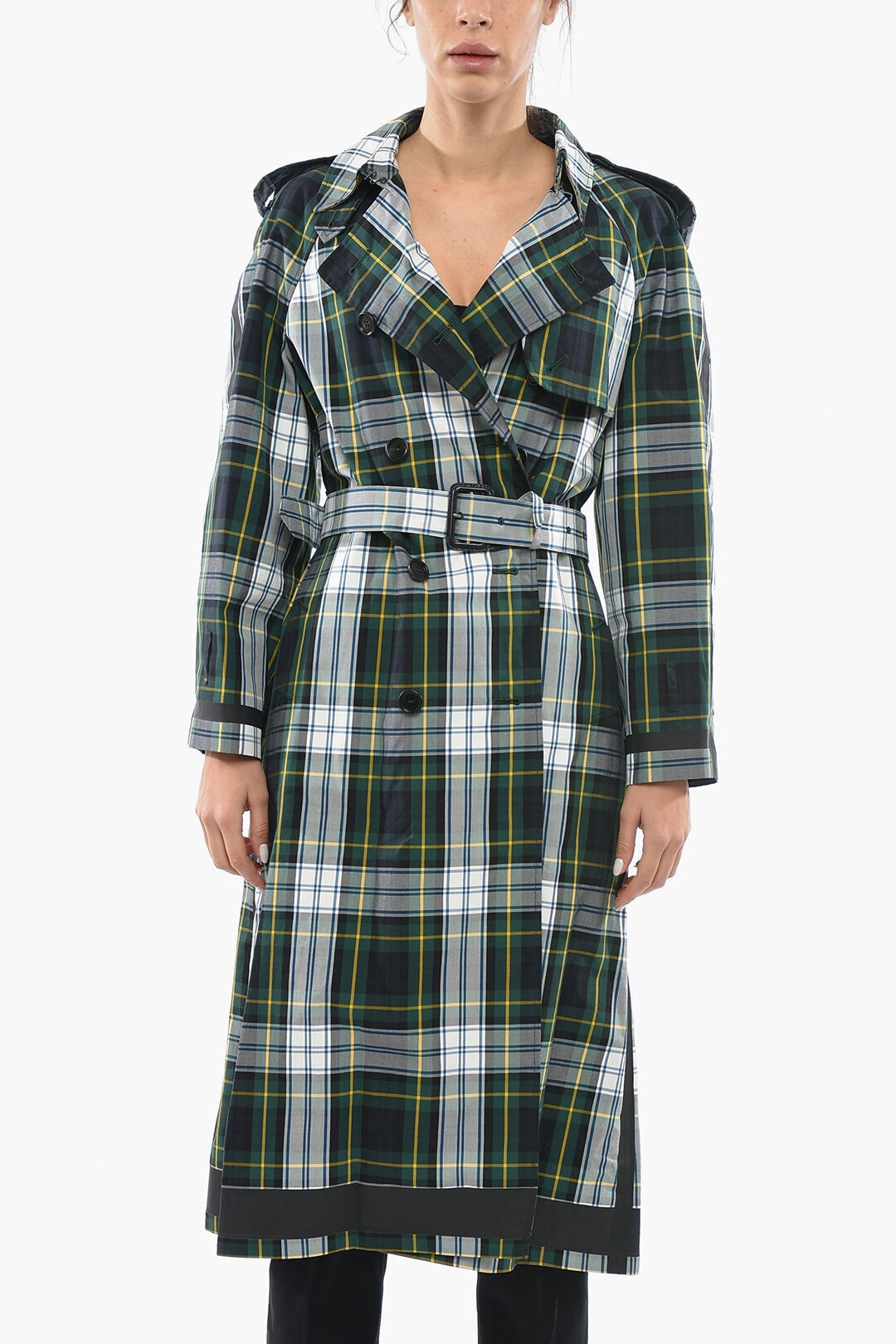 BURBERRY バーバリー コート 4547248 4660K レディース BELTED TARTAN PRINT COTTON DOUBLE BREASTED TRENCH COAT 【関税・送料無料】【ラッピング無料】 dk