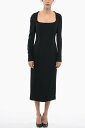 【0の付く日ポイント4倍】 PRADA プラダ ドレス P3I42101R F0002 レディース LONG SLEEVED MAXI SHEATH DRESS EMBELISHED WITH NECKLACE 【関税・送料無料】【ラッピング無料】 dk