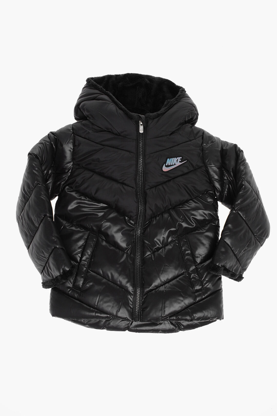 NIKE KIDS ナイキ ジャケット 36K937-023 ガールズ SOLID COLOR PADDED JACKET WITH FAUX FUR INSIDE T..