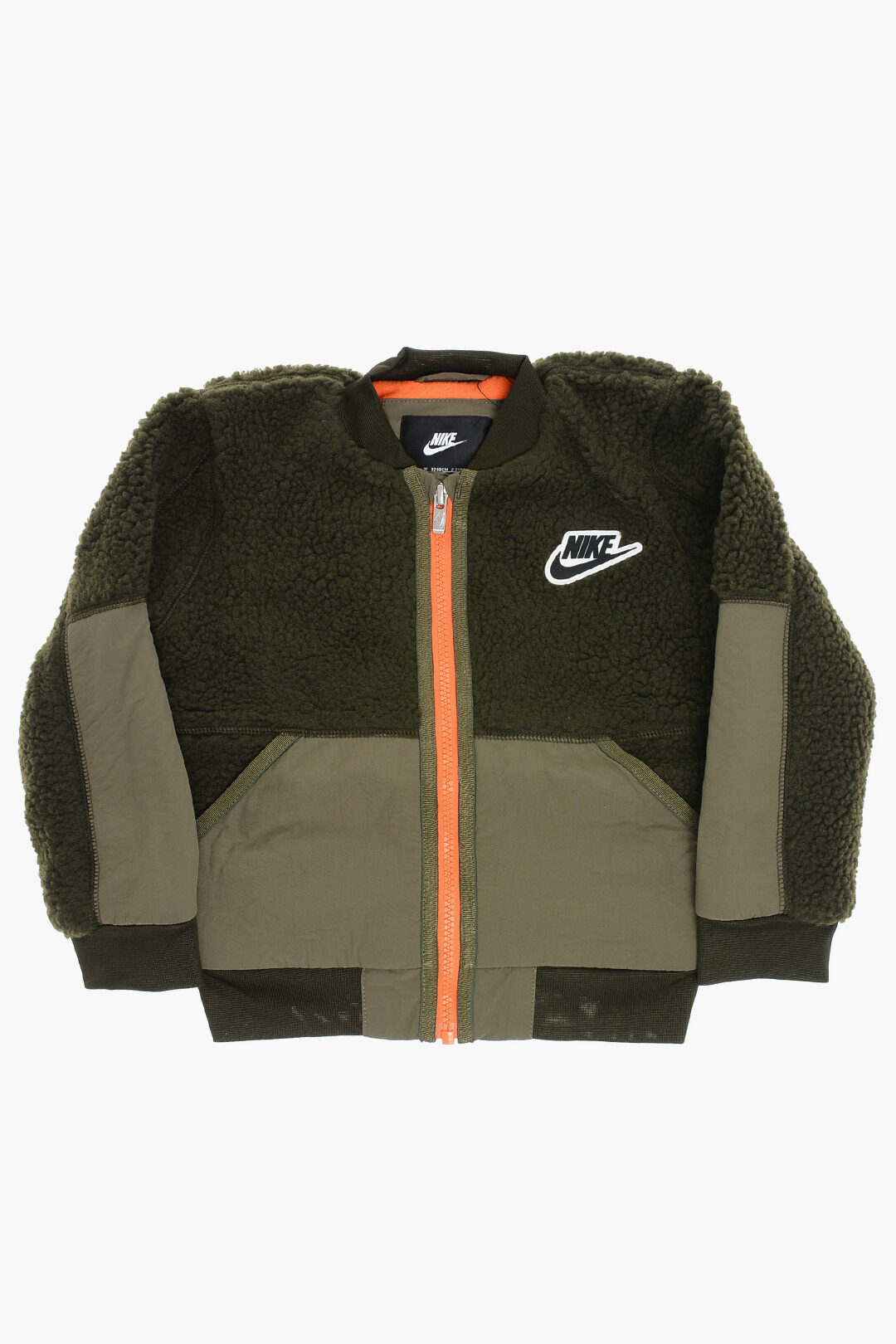 NIKE KIDS ナイキ ジャケット 86K912-F84 ボーイズ SHERPA BOMBER WITH CONTRAST ZIP-CLOSURE 【関税・..