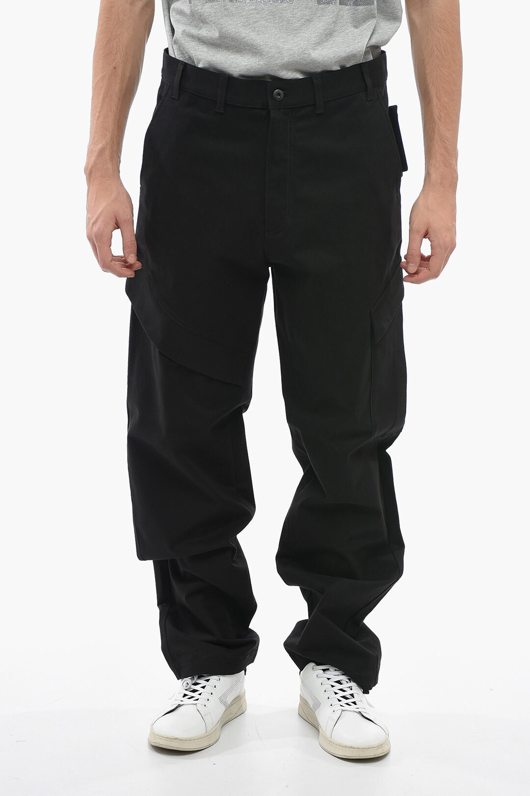 モンクレール MONCLER モンクレール パンツ 091 2A000 18 596BQ 999 メンズ MATT BLACK STRETCH COTTON CARGO PANTS 【関税・送料無料】【ラッピング無料】 dk