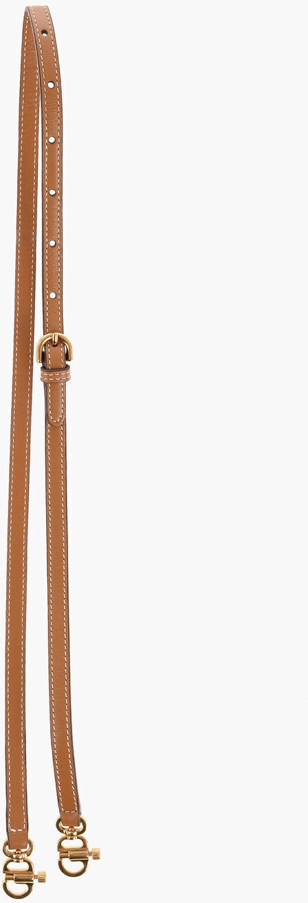 DELVAUX ǥ եåʪ BROWN GOLDEN SHOULDER STRAP ǥ LEATHER SHOULDER STRAP WITH GOLDEN DETAILS ڴǡ̵ۡڥåԥ̵ dk