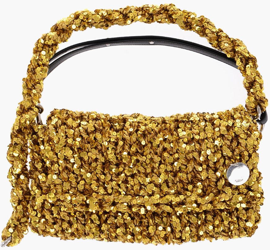 【土日限定クーポン配布中！】 JIL SANDER ジルサンダー クラッチバッグ J08WF0004P5639 704 レディース KNITTED SHOULDER BAG WITH SEQUINS 【関税・送料無料】【ラッピング無料】 dk