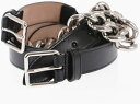 【15,000円以上1,000円OFF!!】 ALEXANDER MCQUEEN アレキサンダー マックイーン ベルト 667014/1BR0Y1000 レディース LEATHER DOUBLE BELT WITH CHAIN DETAIL 25MM 【関税・送料無料】【ラッピング無料】 dk