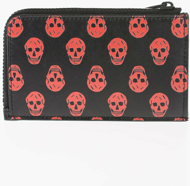 ALEXANDER MCQUEEN 쥭 ޥå  600390/1AAD91083  ALL-OVER SKULLS PRINTED LEATHER CARD HOLDER ڴǡ̵ۡڥåԥ̵ dk