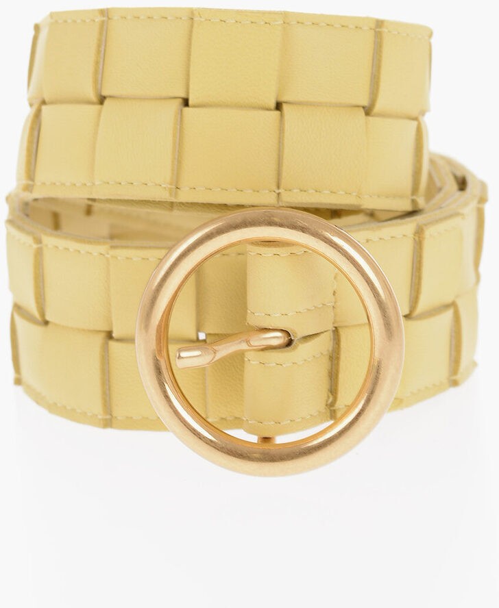 BOTTEGA VENETA ܥåƥ ͥ ٥ 701227VMAY2 9317 ǥ BRAIDED LEATHER BELT WTH METAL BUCKLE 40MM ڴǡ̵ۡڥåԥ̵ dk