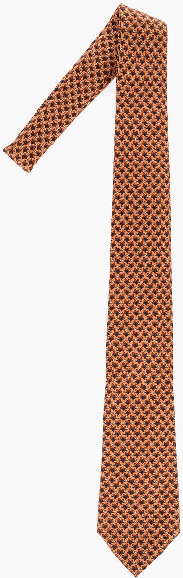 ZEGNA ゼニア ファッション小物 CRAVATTA ARANCIO IN SETA A FIORI メンズ FLOWERSSILK TIE 【関税・送料無料】【ラッピング無料】 dk