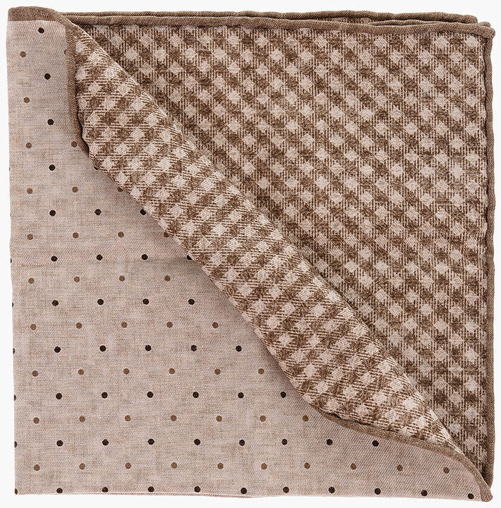 BRUNELLO CUCINELLI ֥ͥ ͥ եåʪ MD8860091/CP560  DOUBLE-PATTERNED SILK AND COTTON POCKET SQUARE ڴǡ̵ۡڥåԥ̵ dk