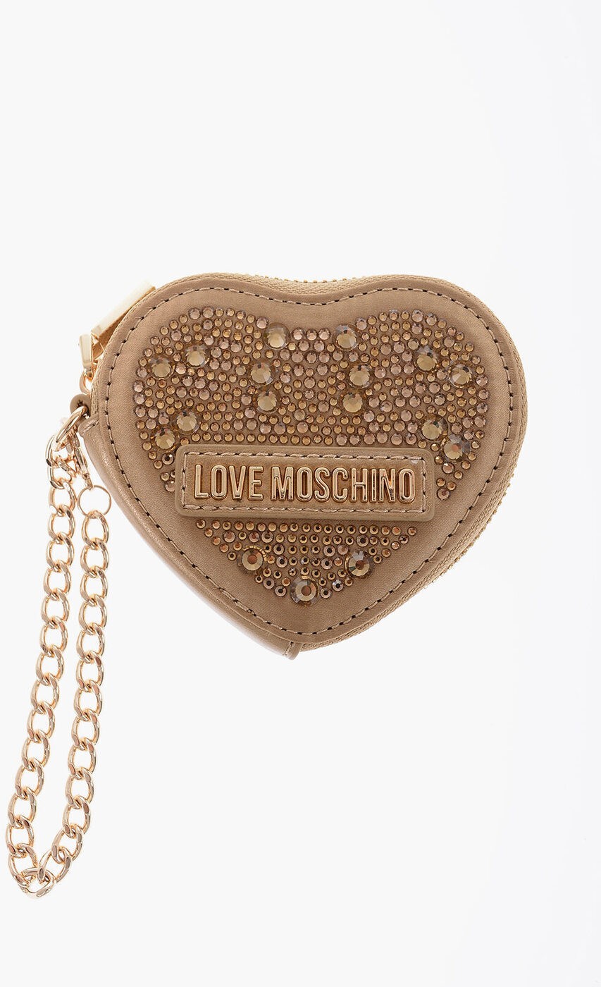  MOSCHINO モスキーノ 財布 JC6450PP4IK2112A レディース LOVE HEART-SHAPED COIN PURSE EMBELLISHED WITH RHINESTONES  dk