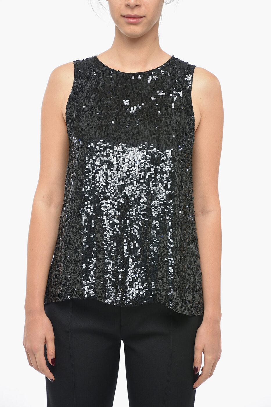  PAROSH パロシュ トップス D310853 GOODY 013 レディース SEQUINED GOODY TANK TOP  dk