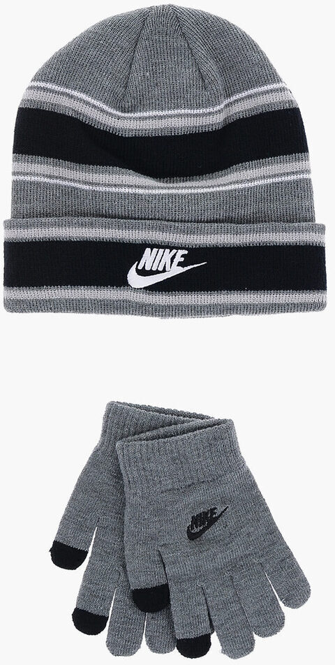 NIKE KIDS ʥ ˹ 9A3047-G0R ܡ STRIPED BEANIE AND GLOVERS SET ڴǡ̵ۡڥåԥ̵ dk