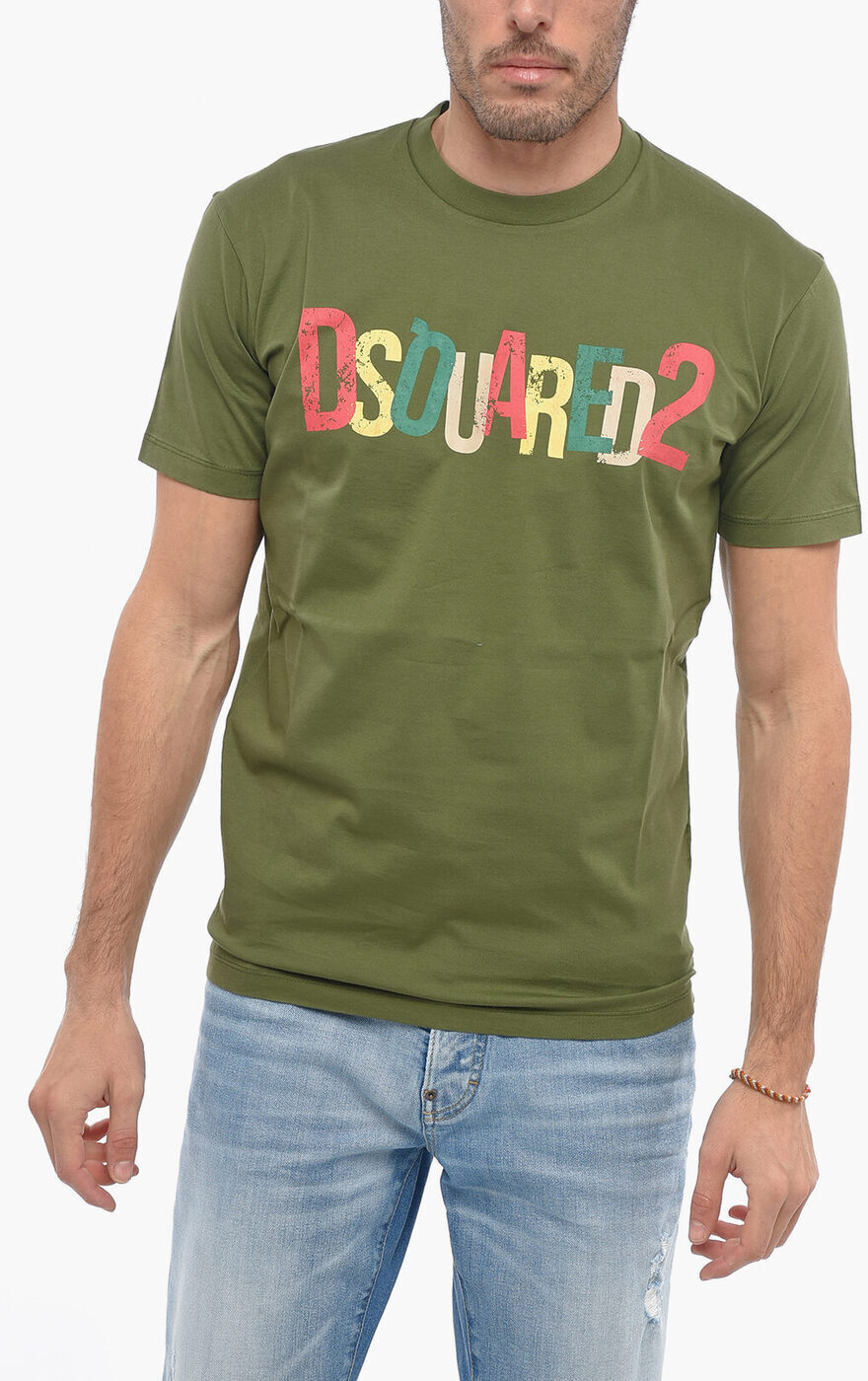 DSQUARED2 ディースクエアード トップス S71GD1249 S23009 727 メンズ CREW NECK COOL FIT T-SHIRT WITH MULTICOLOR LOGO 【関税・送料無料】【ラッピング無料】 dk